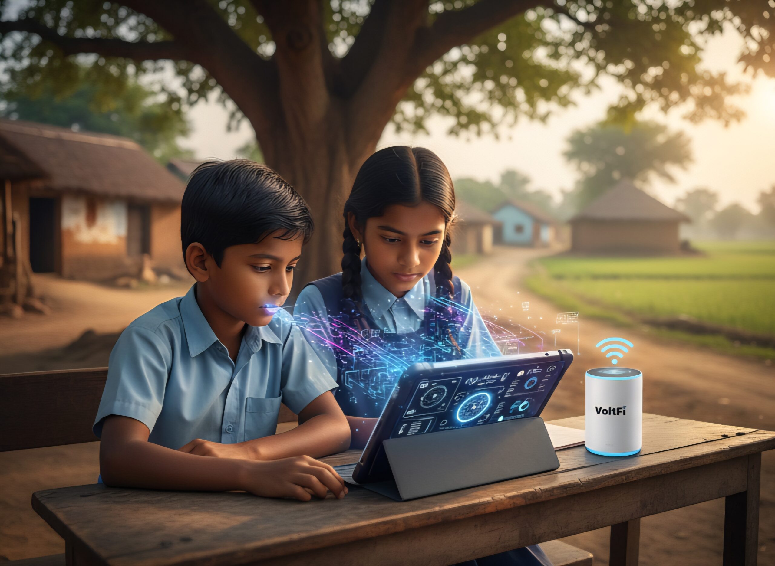 VoltFi router and happy family